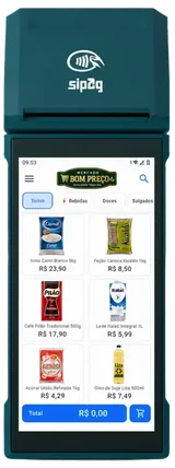 Leeve PDV na maquininha Sipag