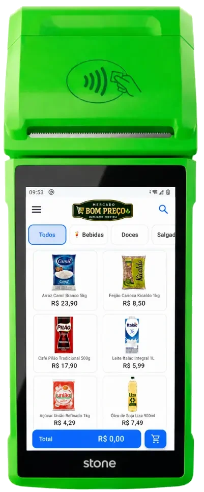 Leeve PDV na maquininha Stone